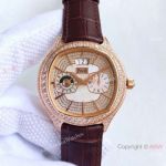 GTR Factory Swiss Piaget Polo 9100 Rose Gold Diamond Pave Watch 42 mm